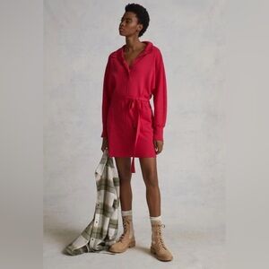 Daily Practice by Anthropologie Polo Knit Mini Dress Size Medium in Pink Rose